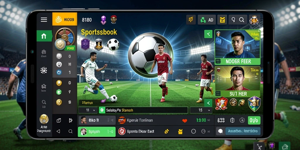 Tampilan menarik dari aplikasi Sportsbook 8180 saat melakukan taruhan.