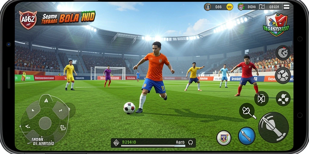 Tampilan gameplay AA62 dengan pemain beraksi di lapangan.