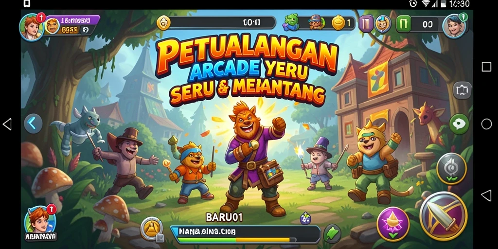 Tampilan gameplay seru BARU01 dengan berbagai rintangan mengasyikkan.