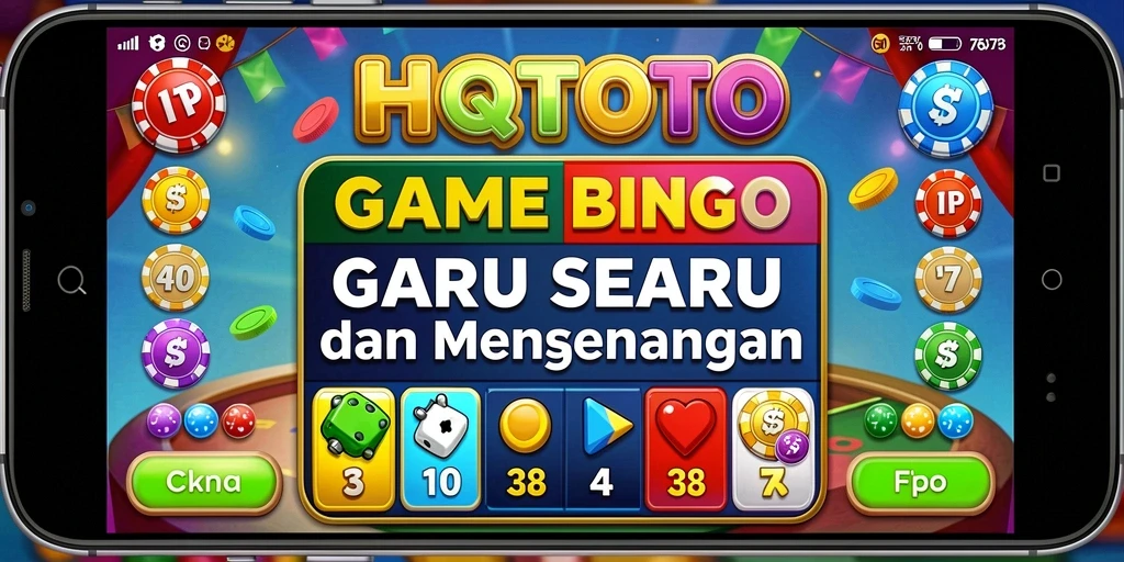 Tampilan menarik gameplay Bingo di HQTOTO yang penuh warna.