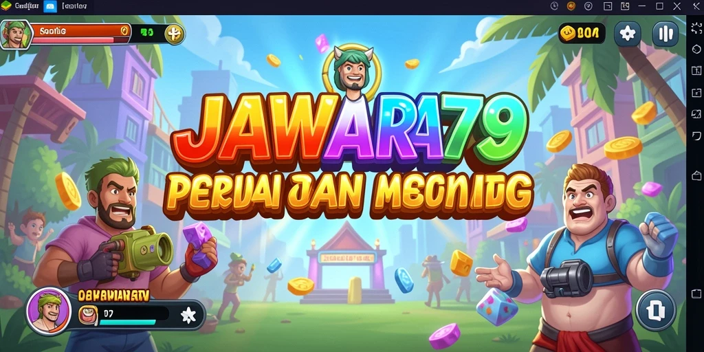 Screenshot menunjukkan aksi seru gameplay JAWARA79 di arena Arcade.