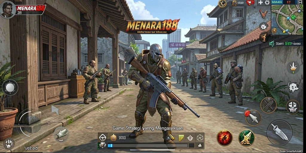 Screenshot MENARA188 menampilkan aksi strategis dalam pertempuran.